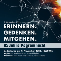 Gedenkweg Pogromnacht vor 85 Jahren    